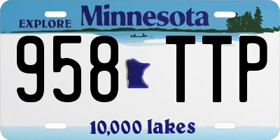 MN license plate 958TTP