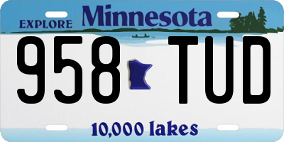 MN license plate 958TUD