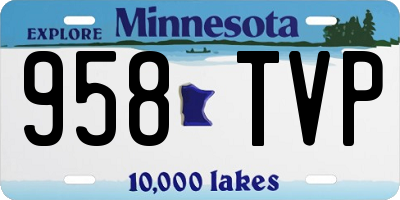 MN license plate 958TVP