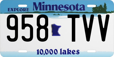 MN license plate 958TVV