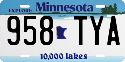 MN license plate 958TYA