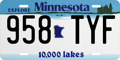 MN license plate 958TYF
