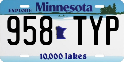 MN license plate 958TYP