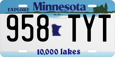 MN license plate 958TYT