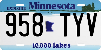 MN license plate 958TYV