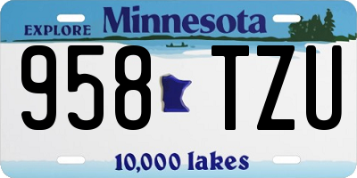 MN license plate 958TZU