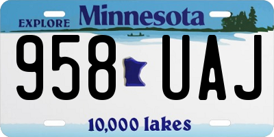 MN license plate 958UAJ