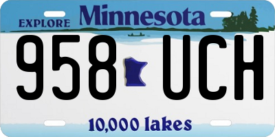 MN license plate 958UCH