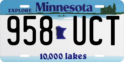 MN license plate 958UCT