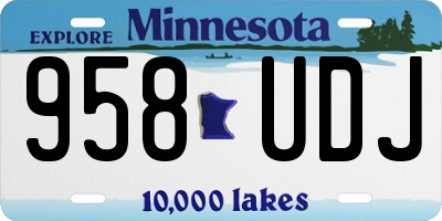 MN license plate 958UDJ