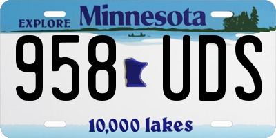 MN license plate 958UDS