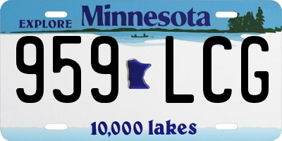 MN license plate 959LCG