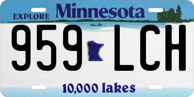 MN license plate 959LCH
