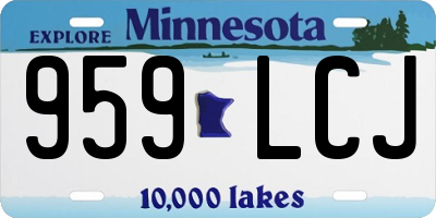 MN license plate 959LCJ
