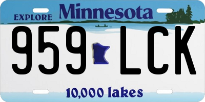 MN license plate 959LCK