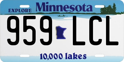 MN license plate 959LCL