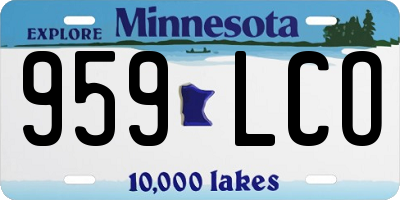 MN license plate 959LCO