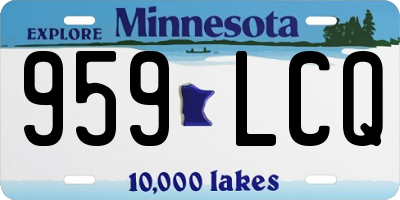 MN license plate 959LCQ