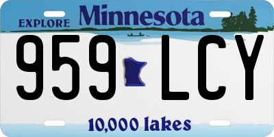 MN license plate 959LCY