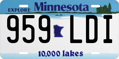 MN license plate 959LDI