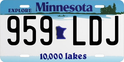 MN license plate 959LDJ