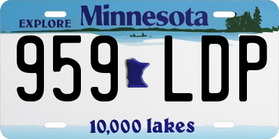 MN license plate 959LDP