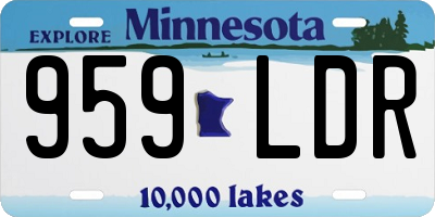 MN license plate 959LDR