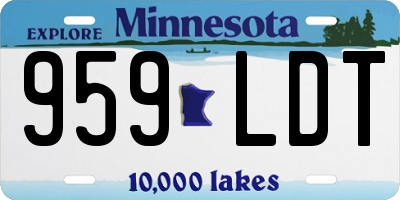 MN license plate 959LDT