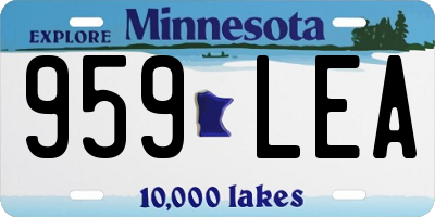 MN license plate 959LEA