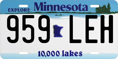 MN license plate 959LEH