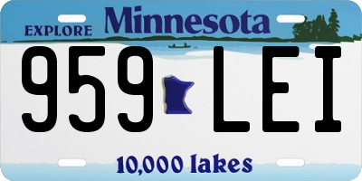 MN license plate 959LEI