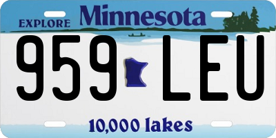 MN license plate 959LEU