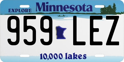 MN license plate 959LEZ