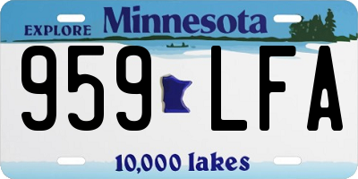 MN license plate 959LFA