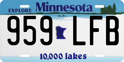 MN license plate 959LFB