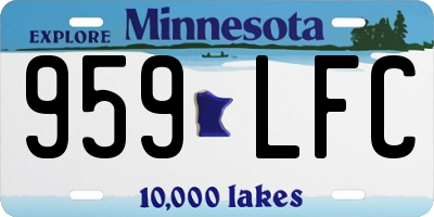 MN license plate 959LFC