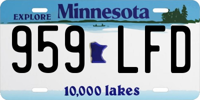 MN license plate 959LFD
