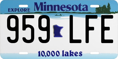 MN license plate 959LFE