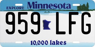 MN license plate 959LFG