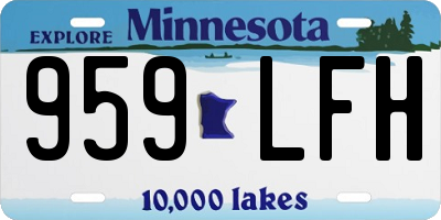 MN license plate 959LFH