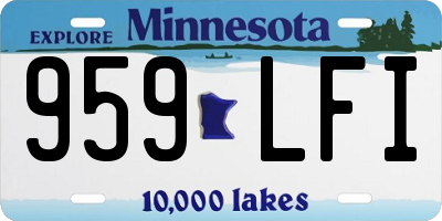 MN license plate 959LFI