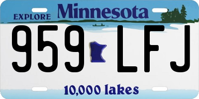 MN license plate 959LFJ