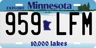 MN license plate 959LFM