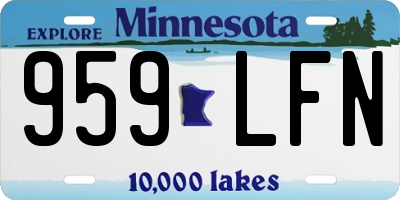 MN license plate 959LFN