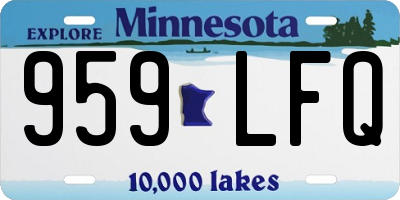 MN license plate 959LFQ