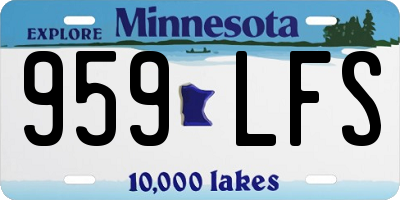 MN license plate 959LFS