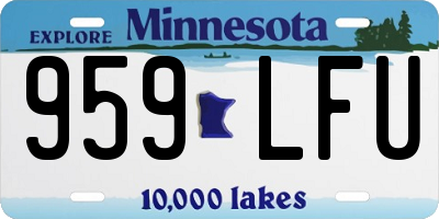 MN license plate 959LFU