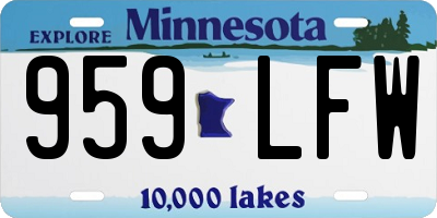 MN license plate 959LFW