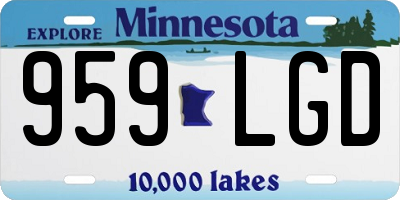 MN license plate 959LGD