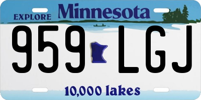 MN license plate 959LGJ